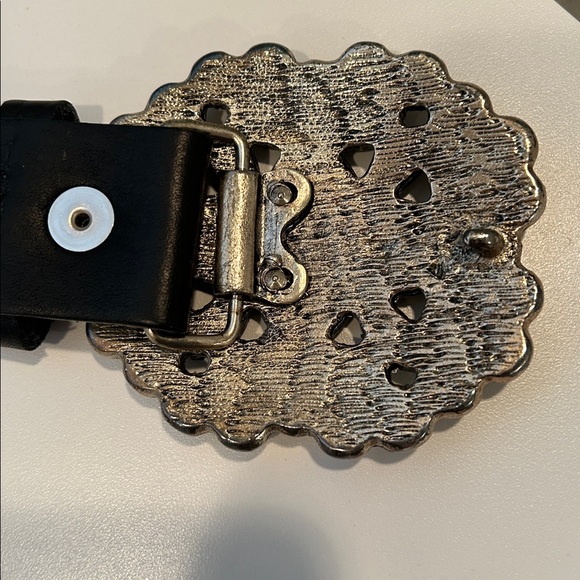 Vintage Leatherock Western Inspired Leather Belt with studs and rhinestones - Picture 5 of 5